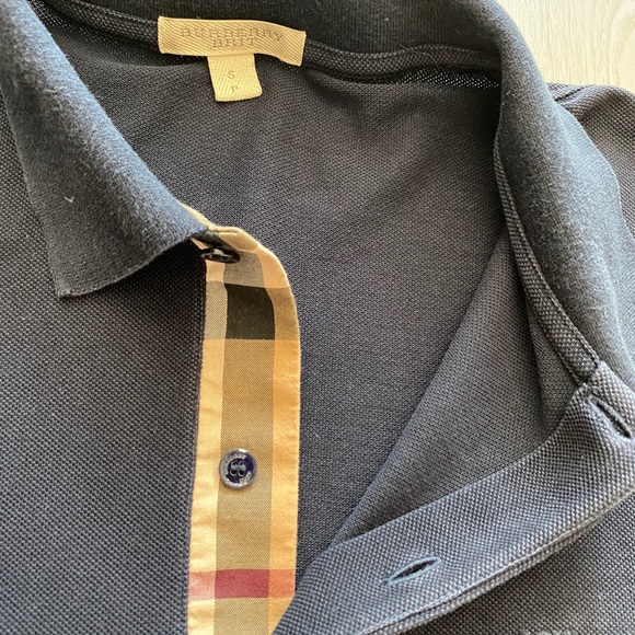 Men’s Burberry Brit Navy Polo - Picture 5 of 7